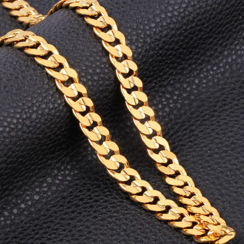 Gold Plated Cuban Link Bracelet for Men