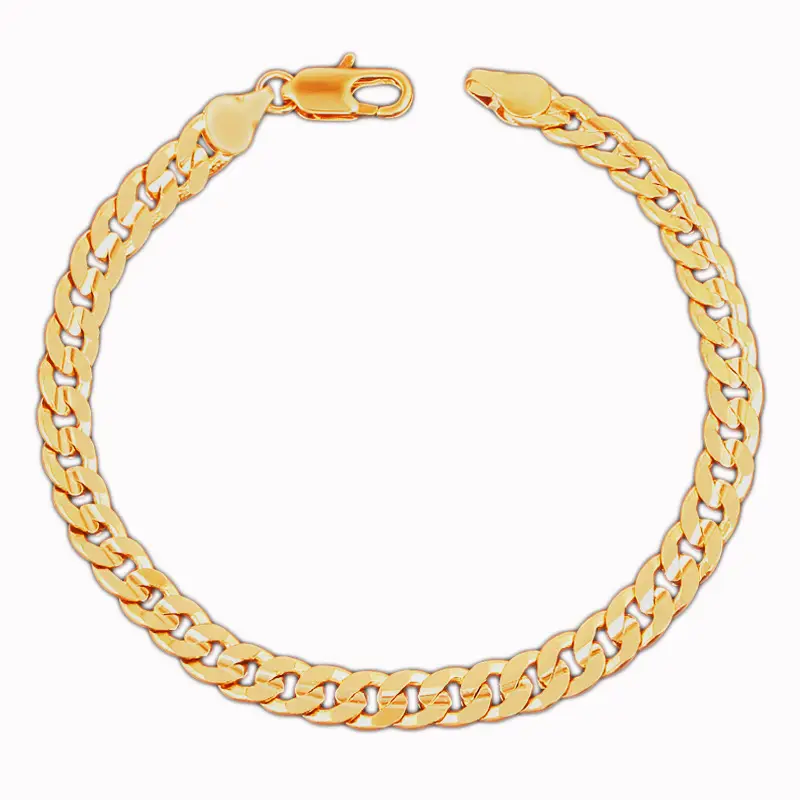 Gold Plated Cuban Link Bracelet for Men