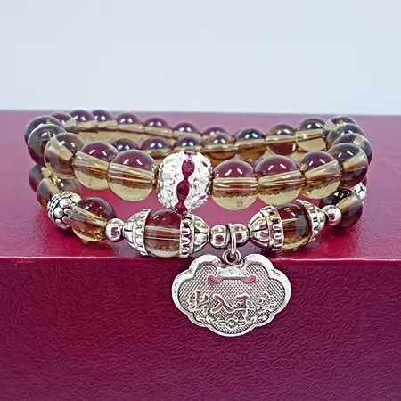Frosted Crystal Baby Elephant Bracelet for Women