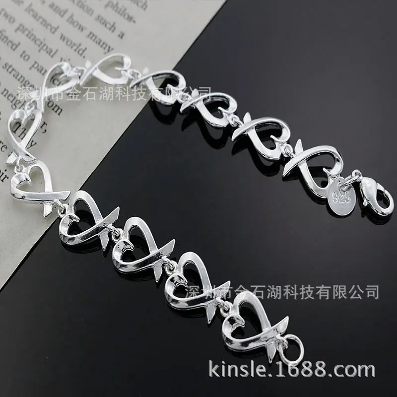 Silver Heart Bracelet for Women, Lightweight, Durable, Stylish