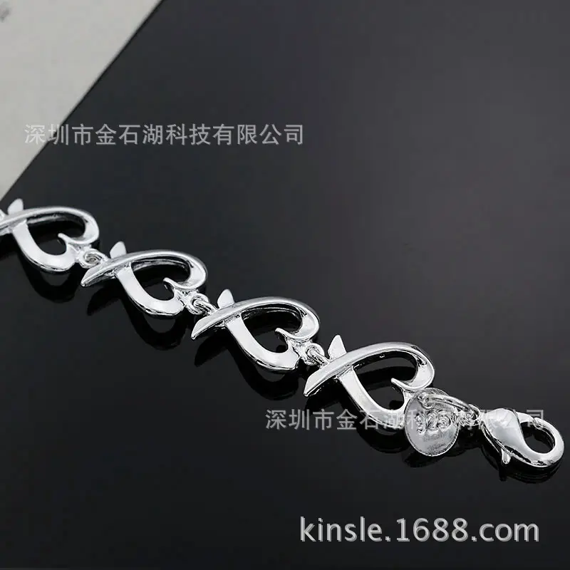 Silver Heart Bracelet for Women, Lightweight, Durable, Stylish