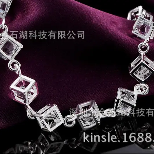 Silver Plated Cubic Zirconia Bracelet for Women