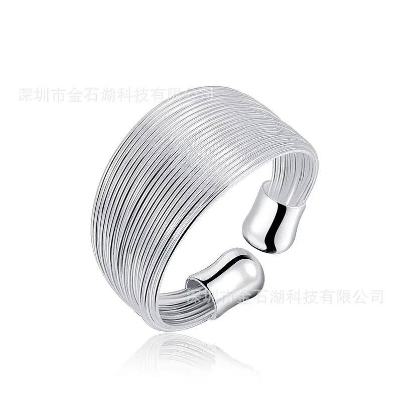 Premium Silver Multi-Line Ring for Daily Wear