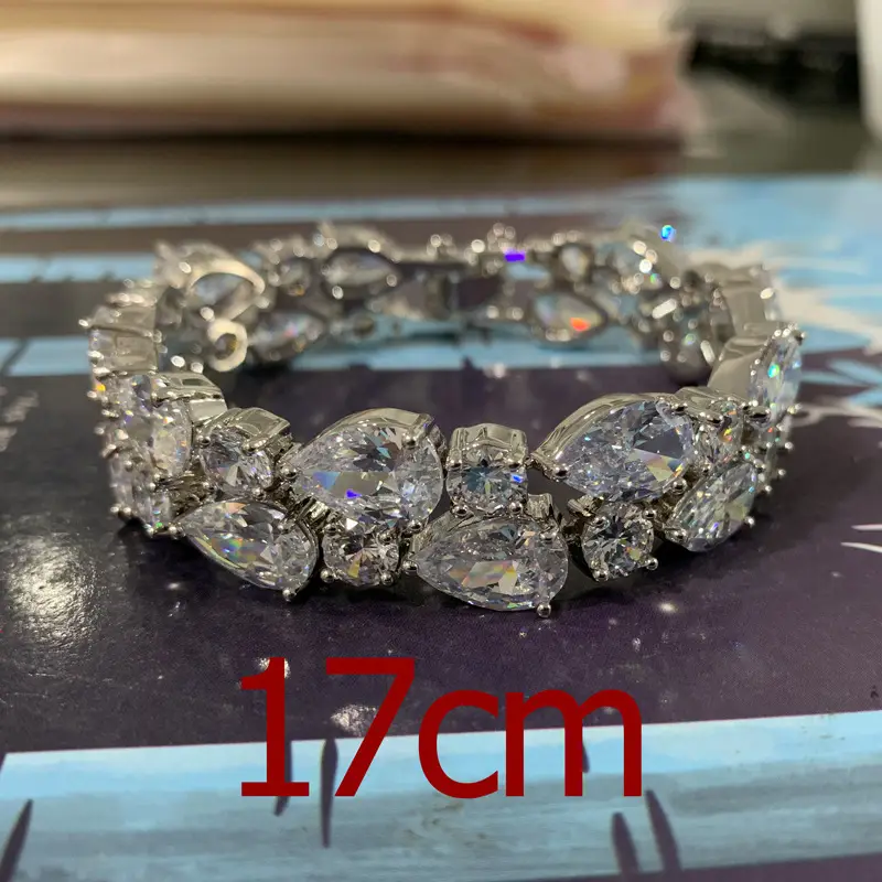 Women Rose Gold Zircon Banquet Bracelet for Weddings Parties