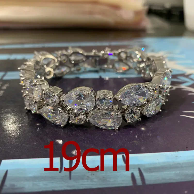 Women Rose Gold Zircon Banquet Bracelet for Weddings Parties