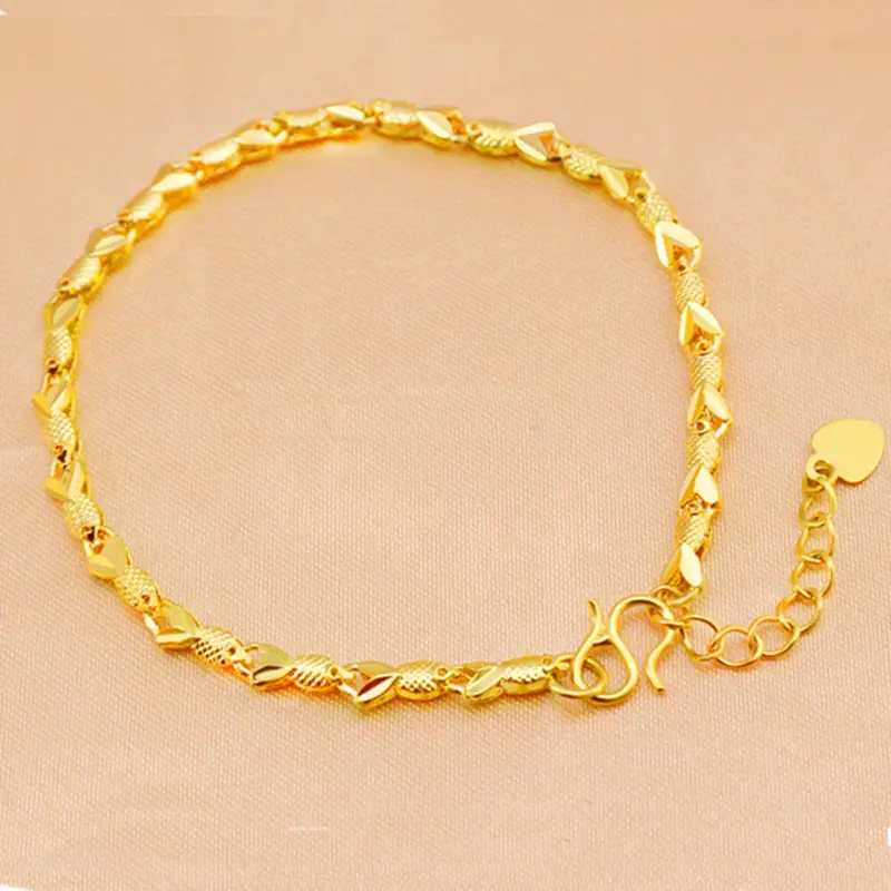 Gold Plated Fish Scale Bracelet for Women