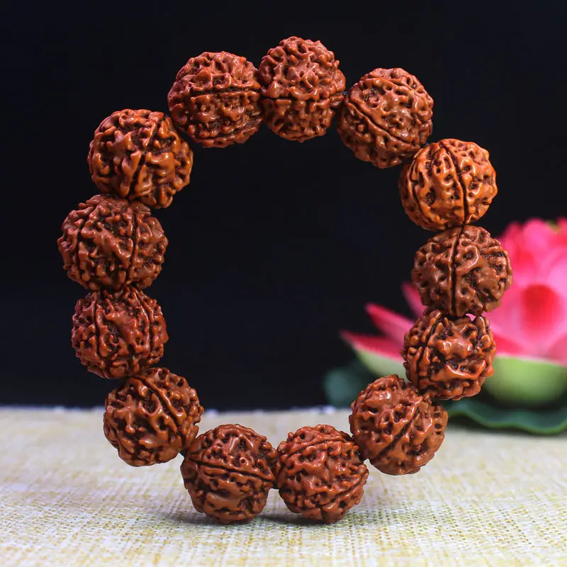 Rudraksha Bracelet Natural Five-Petal Brown
