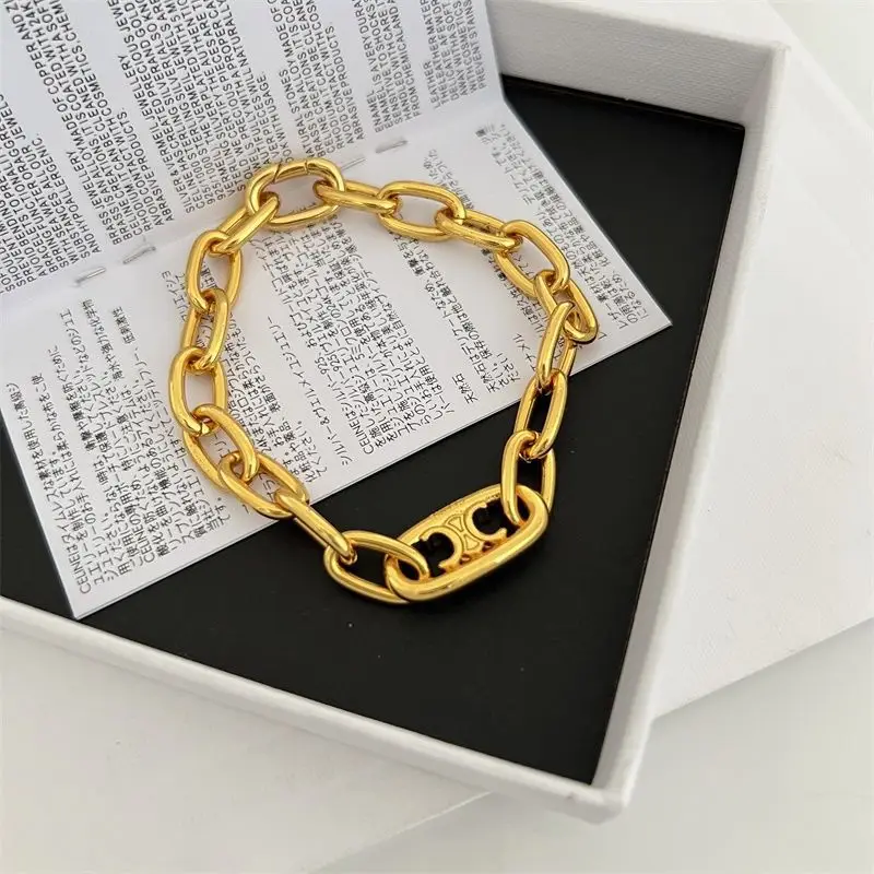 Gold Plated Arc de Triomphe Chain Necklace for Women