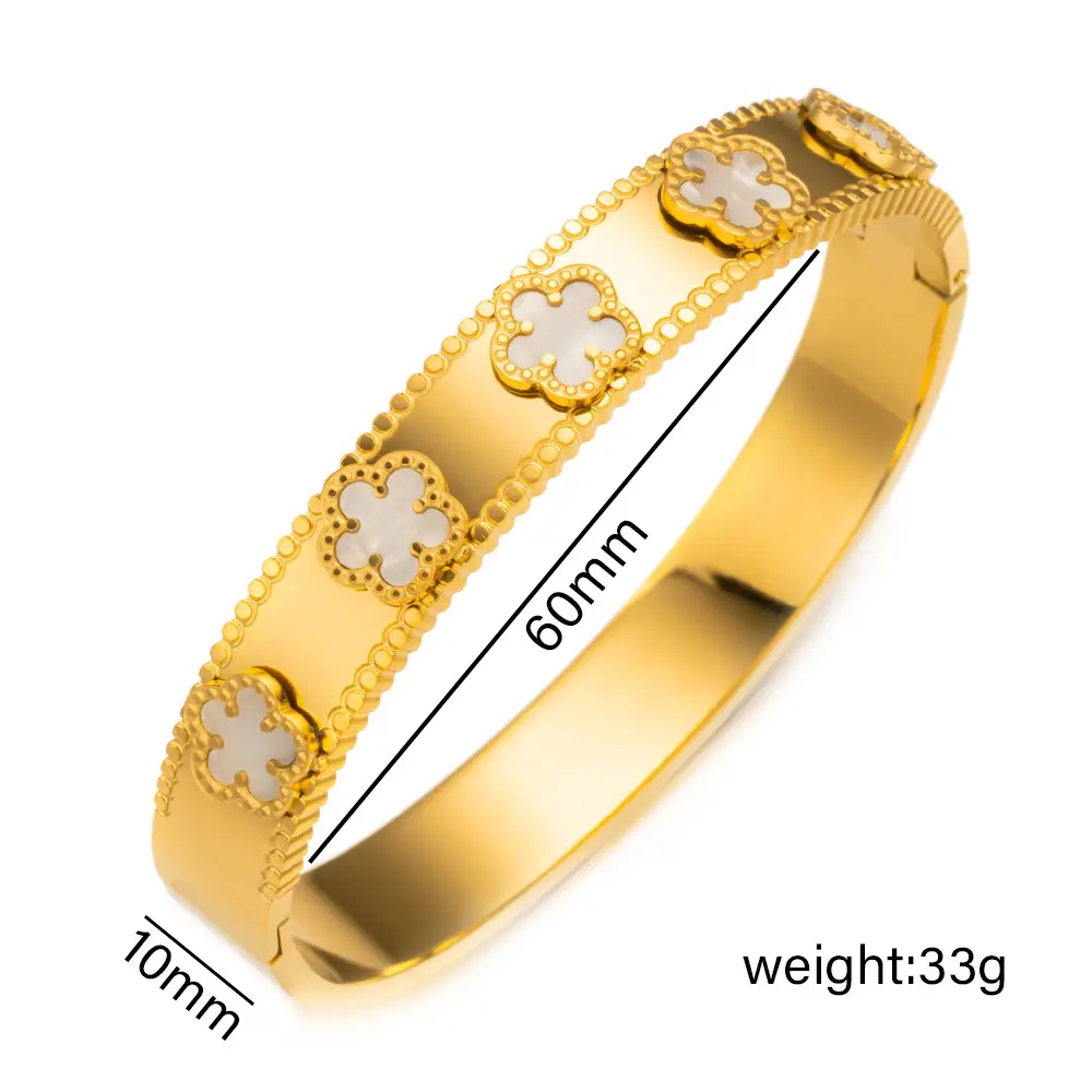 Stainless Steel Bracelets with Diamond Accents for Women