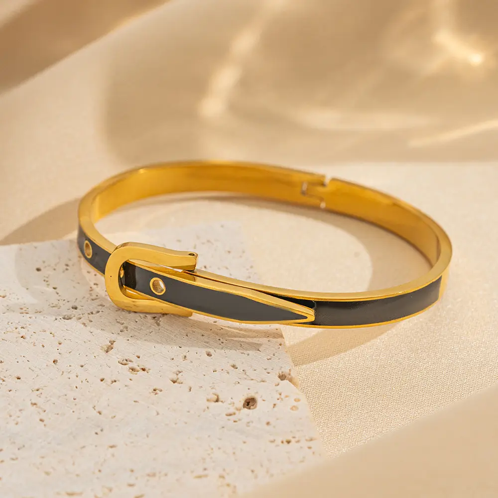 Stainless Steel Bracelets with Diamond Accents for Women