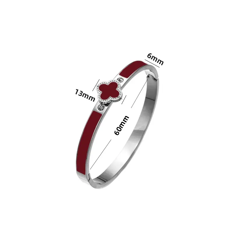 Stainless Steel Bracelets with Diamond Accents for Women