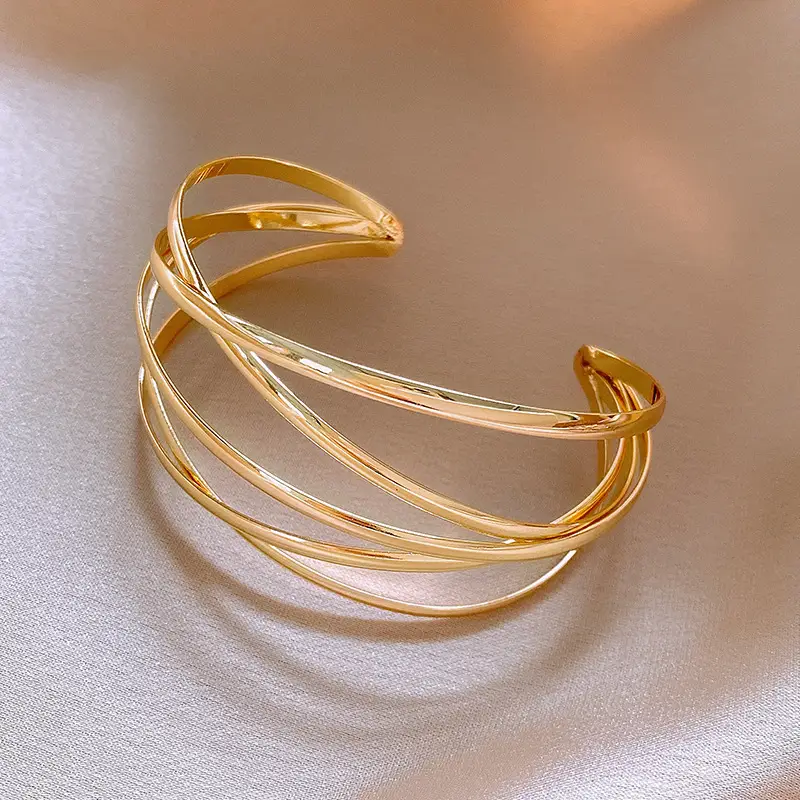 Rose Gold Zircon Bracelets Set for Women