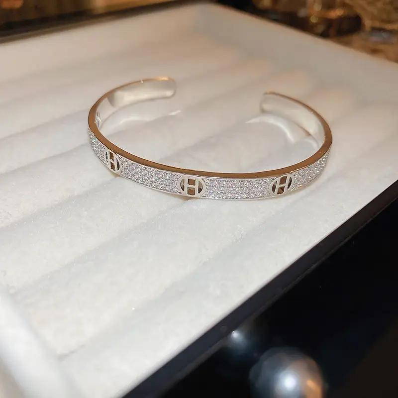 Rose Gold Zircon Bracelets Set for Women
