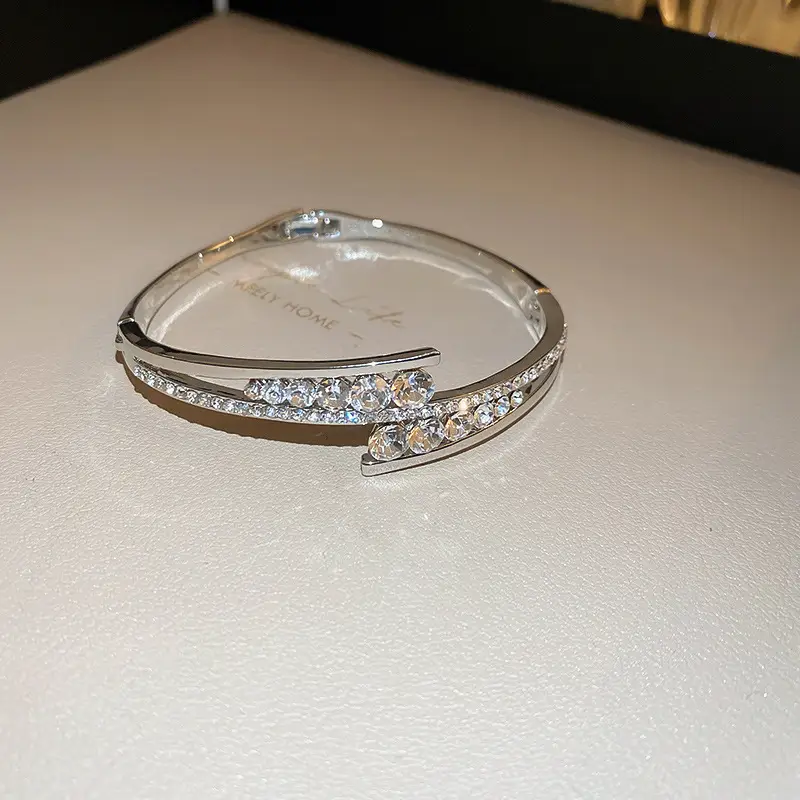 Rose Gold Zircon Bracelets Set for Women