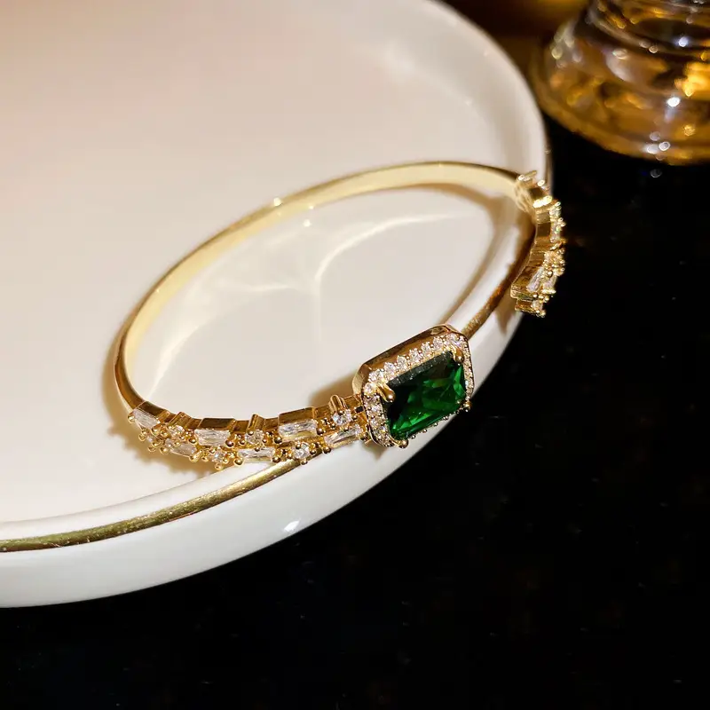Rose Gold Zircon Bracelets Set for Women