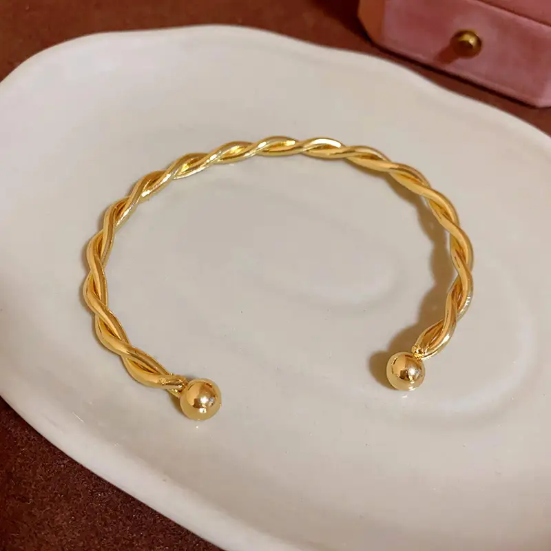 Rose Gold Zircon Bracelets Set for Women