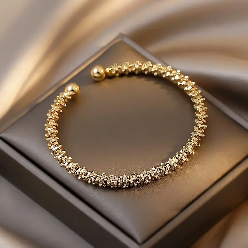 Rose Gold Zircon Bracelets Set of 5 for Women