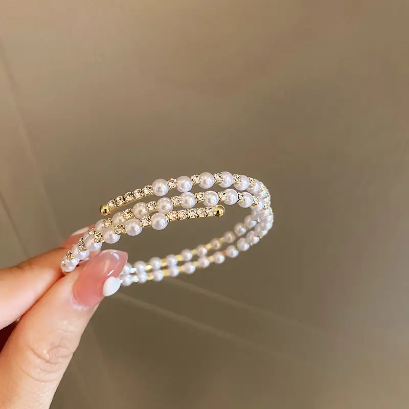 Rose Gold Zircon Bracelets Set of 5 for Women