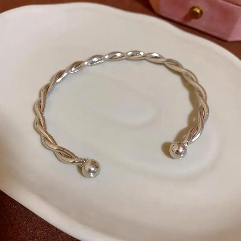 Rose Gold Zircon Bracelets Set of 5 for Women