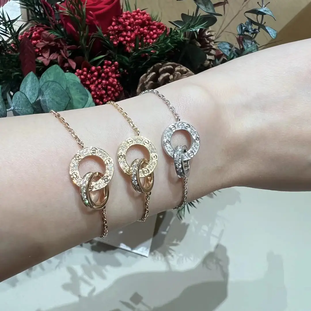 LOVE Handchain Gold Plated Sparkle Stones