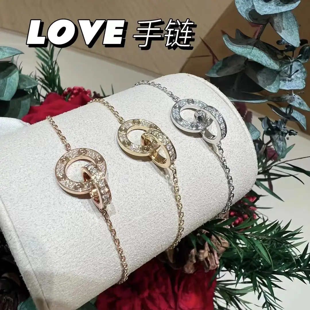 LOVE Handchain Set with Sparkling Stones
