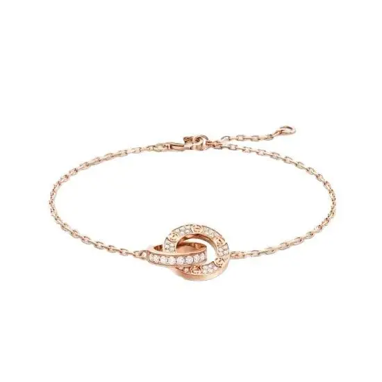 LOVE Handchain Set with Sparkling Stones