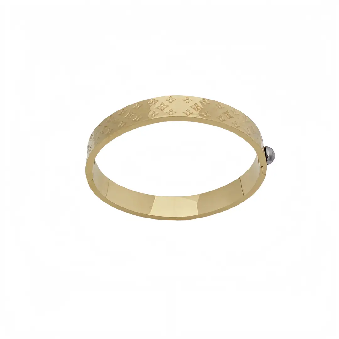 Triple Layered Floral Bracelet Gold Silver Rose Gold