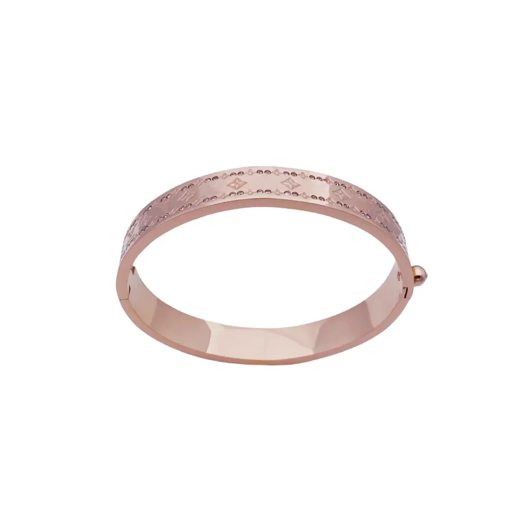 Triple Layered Floral Bracelet Gold Silver Rose Gold