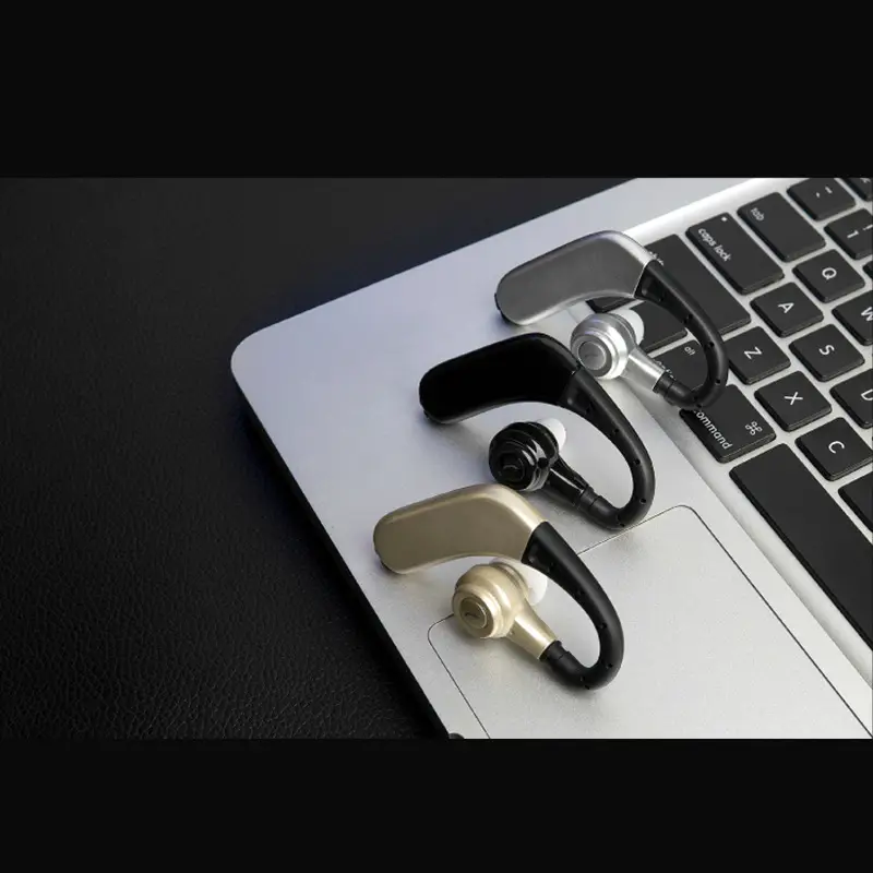 Wireless Headset with Battery & One-Touch Control Black