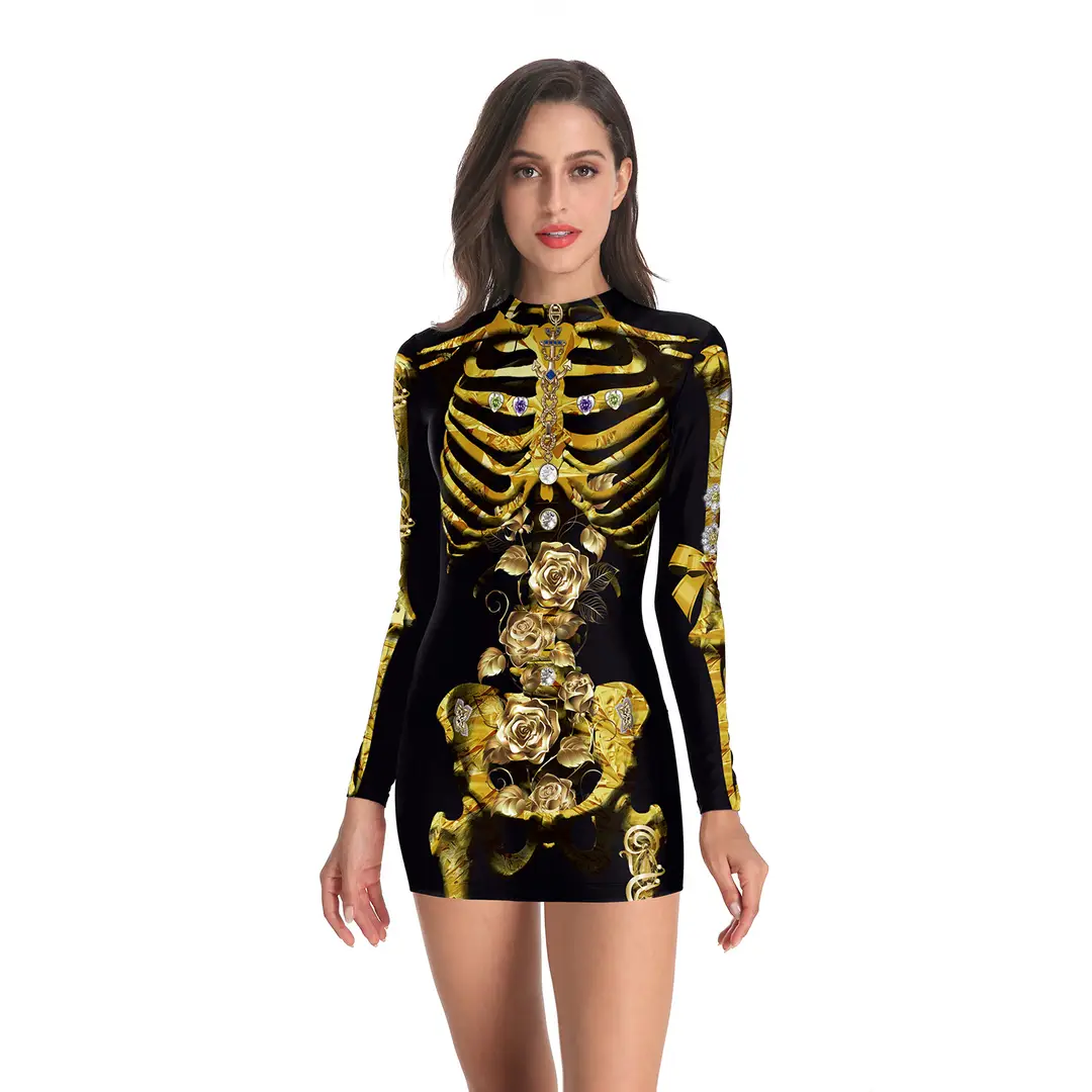 Women Halloween Nurse Costume Dress Bloody Short Skirt