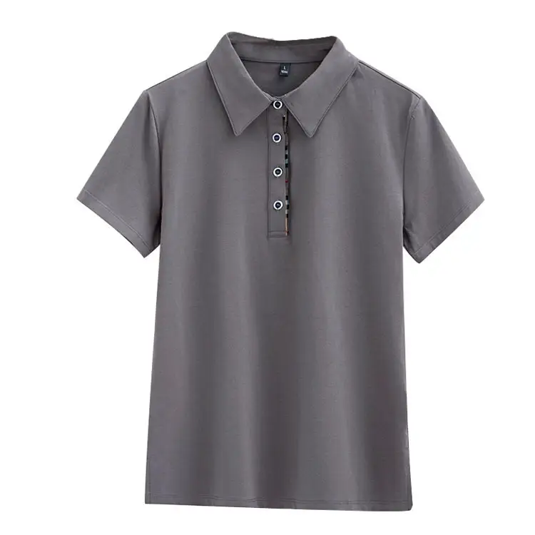 Women's Solid Color Slim Fit Polo Shirt Summer Casual Wear