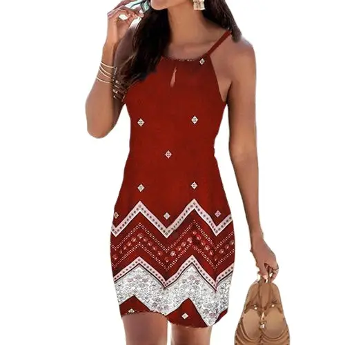 Women Summer Slim Sleeveless A-Line Skirt White