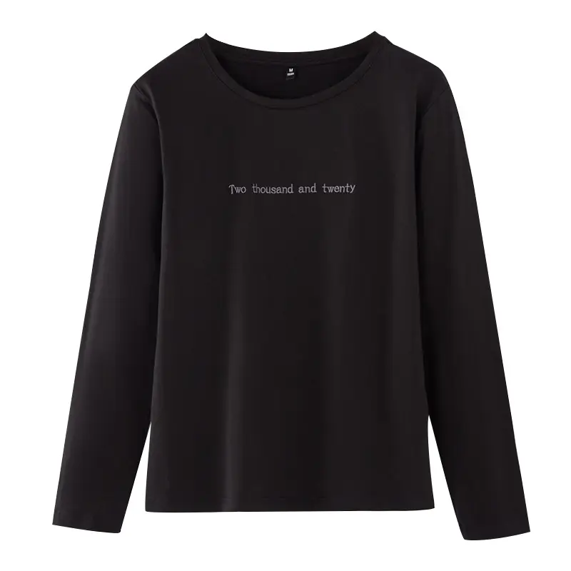 Women Long Sleeve T-Shirt Black Winter Inner Wear