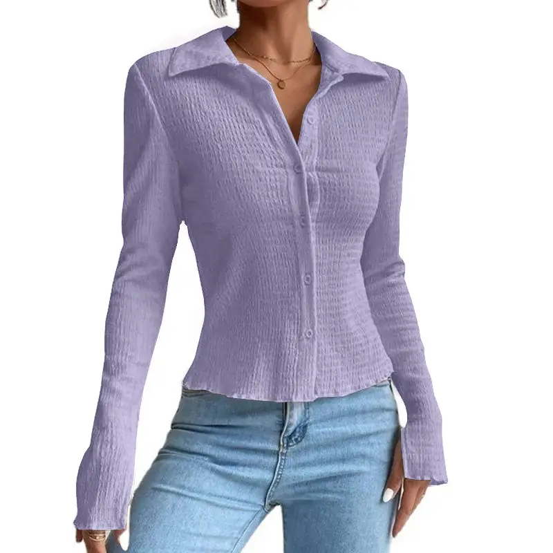 Women Solid Stitched Cardigan Gray Winter T-Shirt