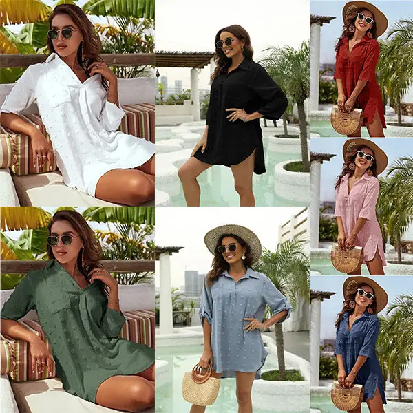 Women Chiffon Blouse Loose Fit White 2023