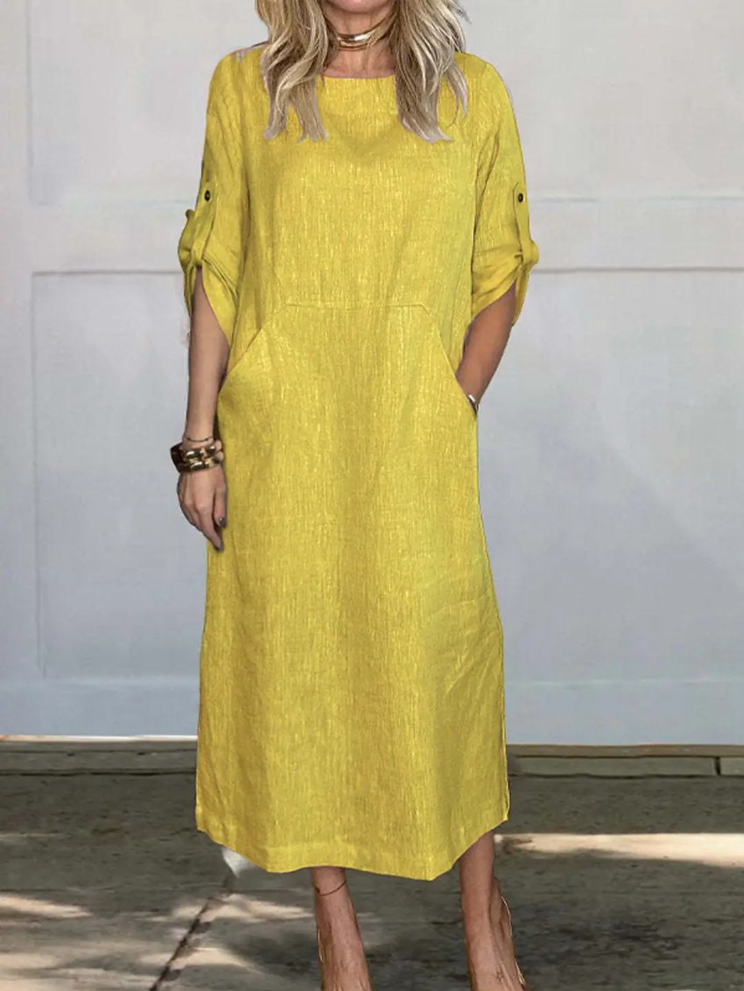 Women Cotton Loose Dress White Summer New Collection