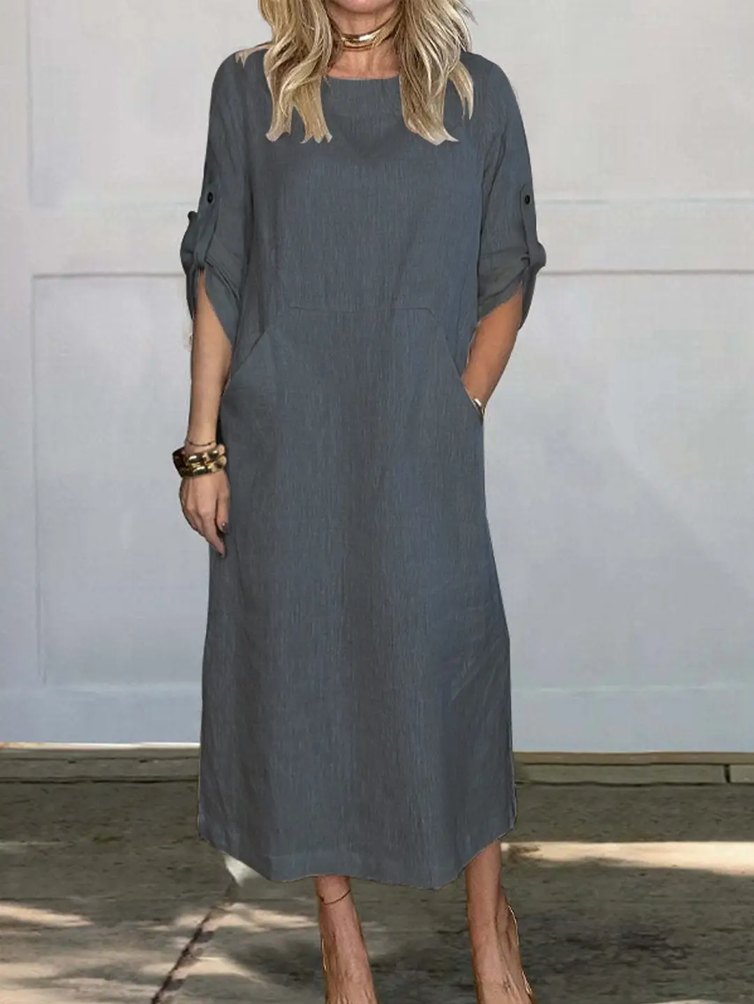 Women Cotton Loose Dress White Summer New Collection