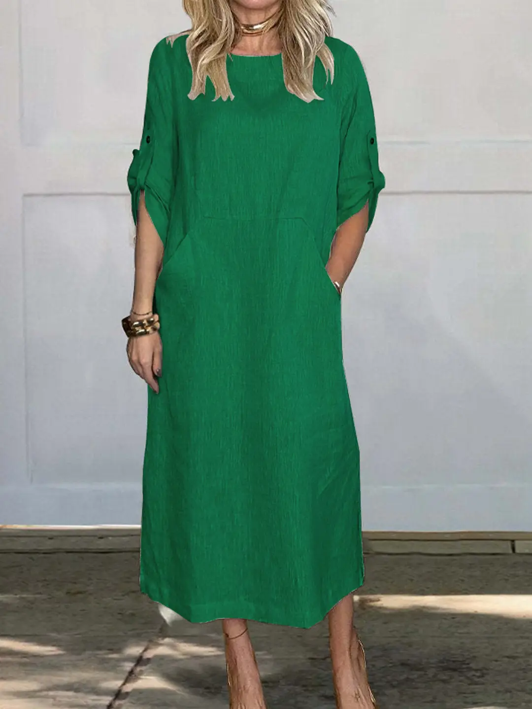 Women Cotton Loose Dress White Summer New Collection