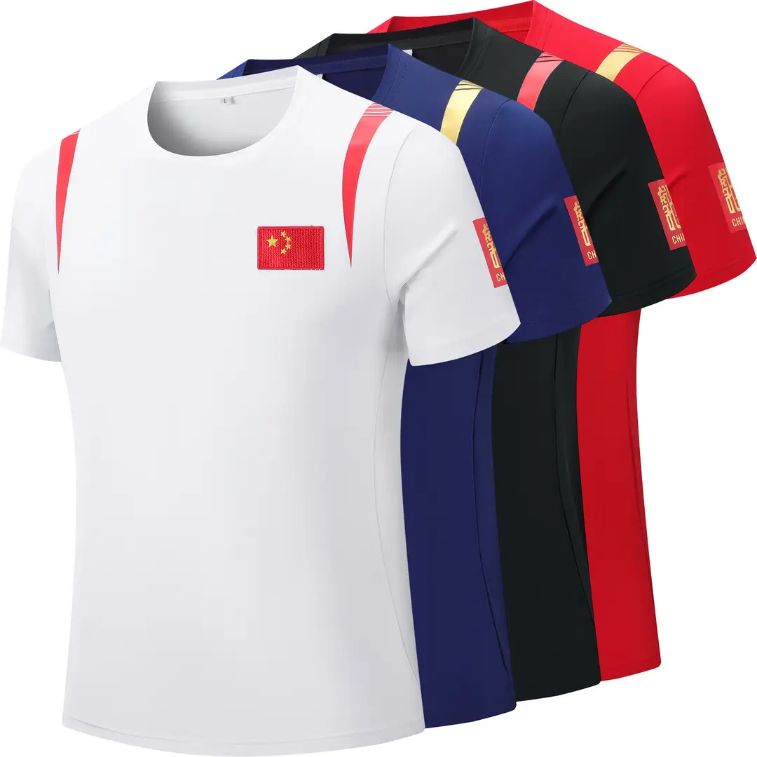 Women Red Stitched Sports T-Shirt Summer 2024