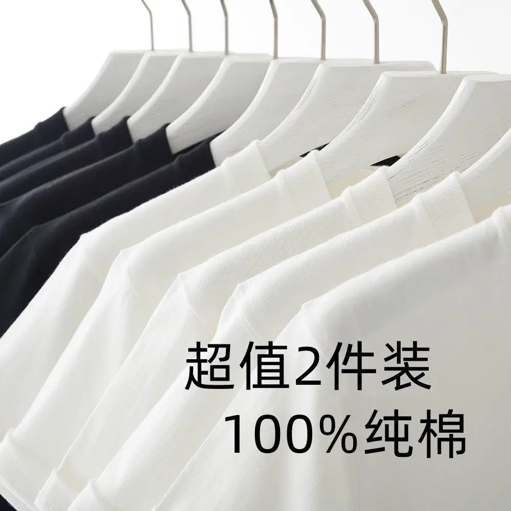 Women Plus Size Cotton White T-Shirt Casual Short Sleeve