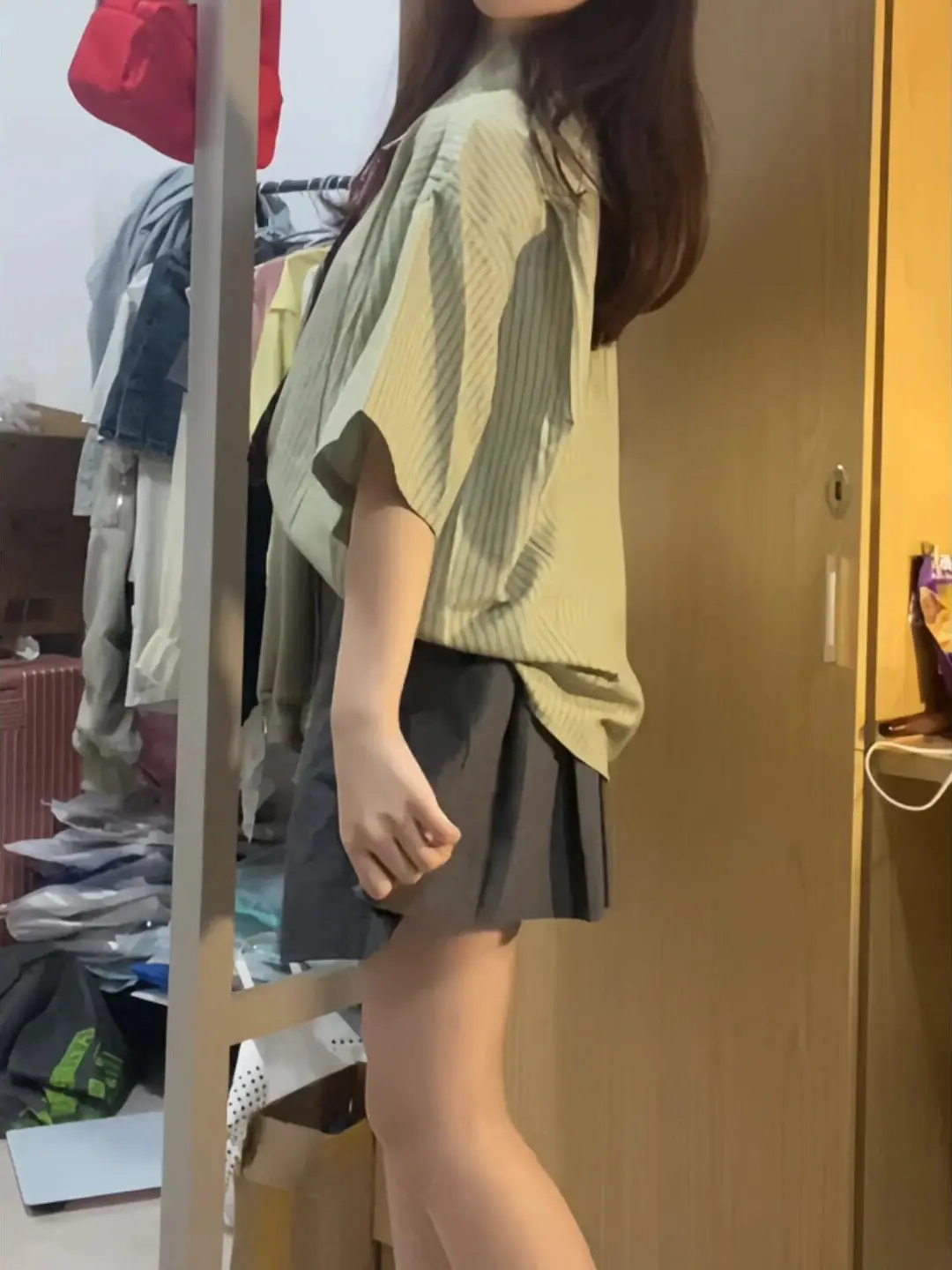 Women Striped JK Shirt Loose Fit Summer School Style