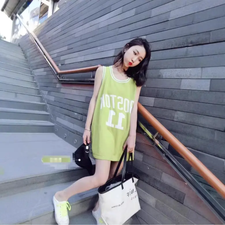 Women Sleeveless Basketball Vest White Loose Fit Summer Sports Wear
