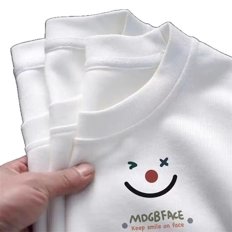 Women Cotton Half Sleeve T-Shirt White Heart Design