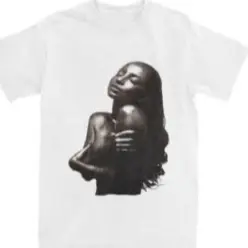 Women Cotton Graphic T-Shirt Summer Casual White XS