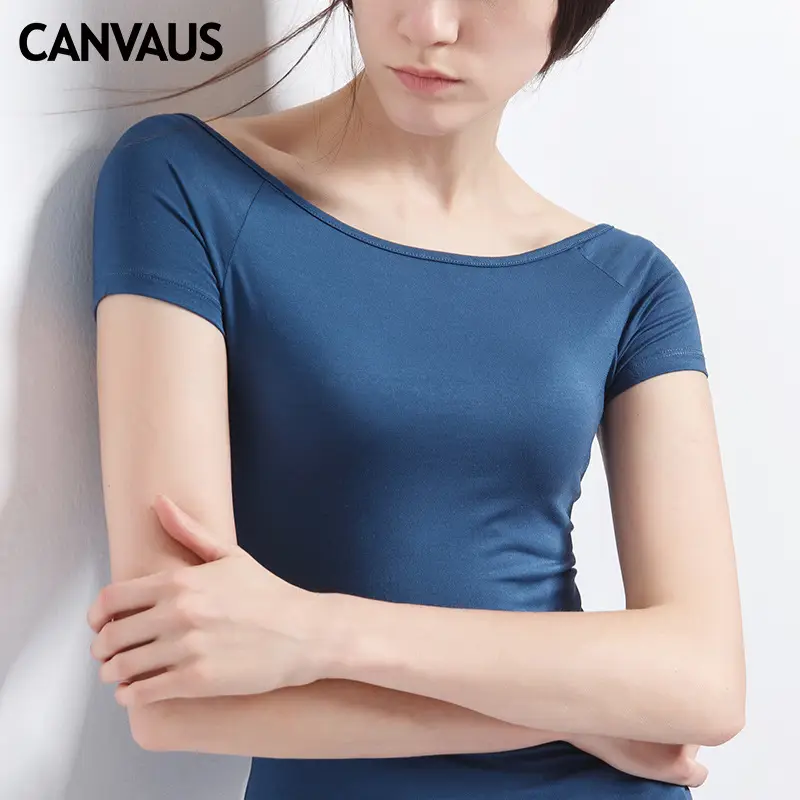 Women Slim Fit Modal T-Shirt Summer White
