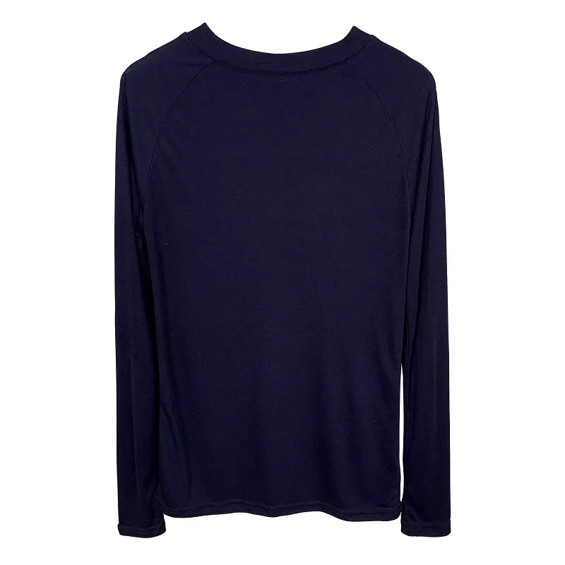 Light Blue Micro Transparent Long Sleeve Women Top