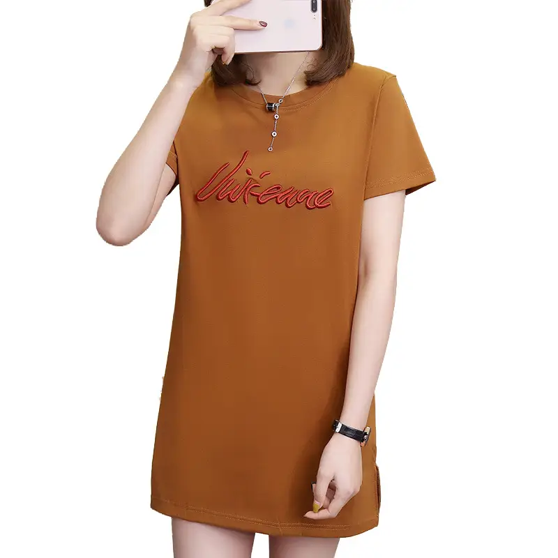 Women Loose Summer T-Shirt White Grey Plus Size 200kg Casual