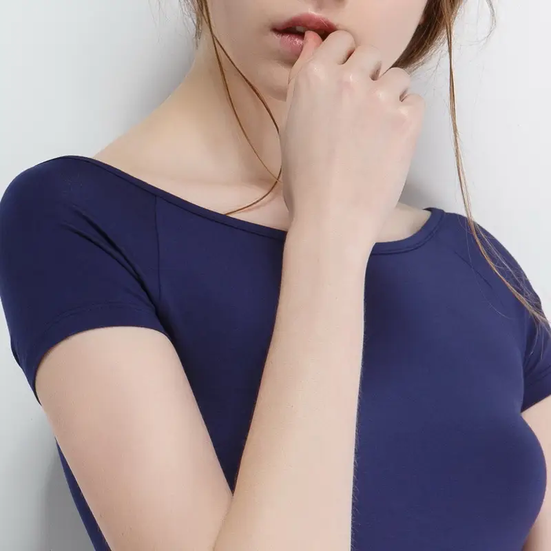 Women Slim Fit Modal T-Shirt Summer White