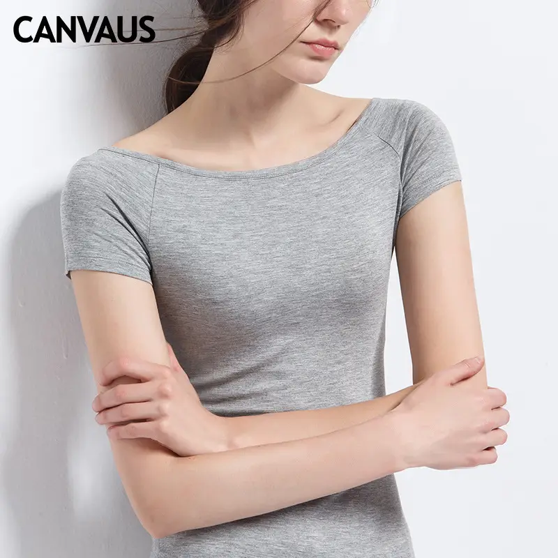 Women Slim Fit Modal T-Shirt Summer White
