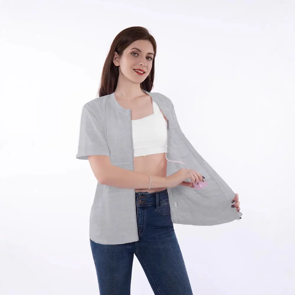 Black Full Zipper Mastectomy Shirt for Women Post Recovery